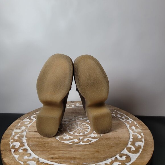 Marc Fisher Mllina Taupe Suede Platform Loafers Size 6.5 Womens Block Heel - Picture 9 of 15